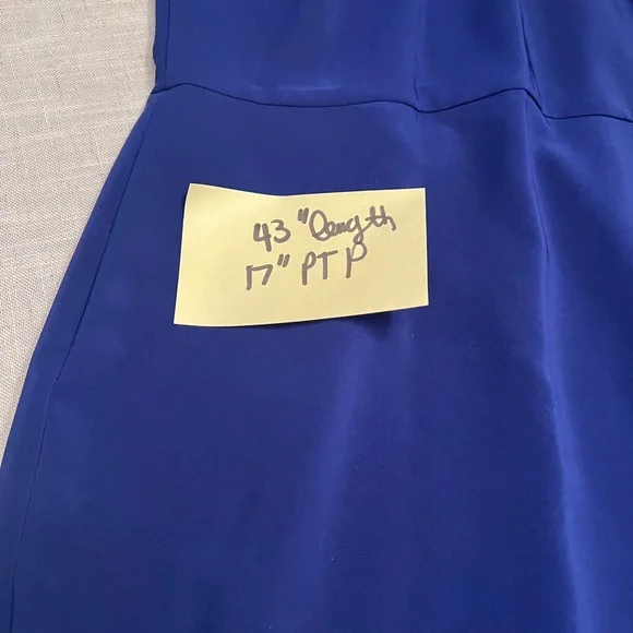 Just...Taylor Blue Sleeveless Halter Cocktail Dress - Picture 4 of 4